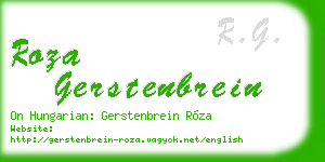 roza gerstenbrein business card